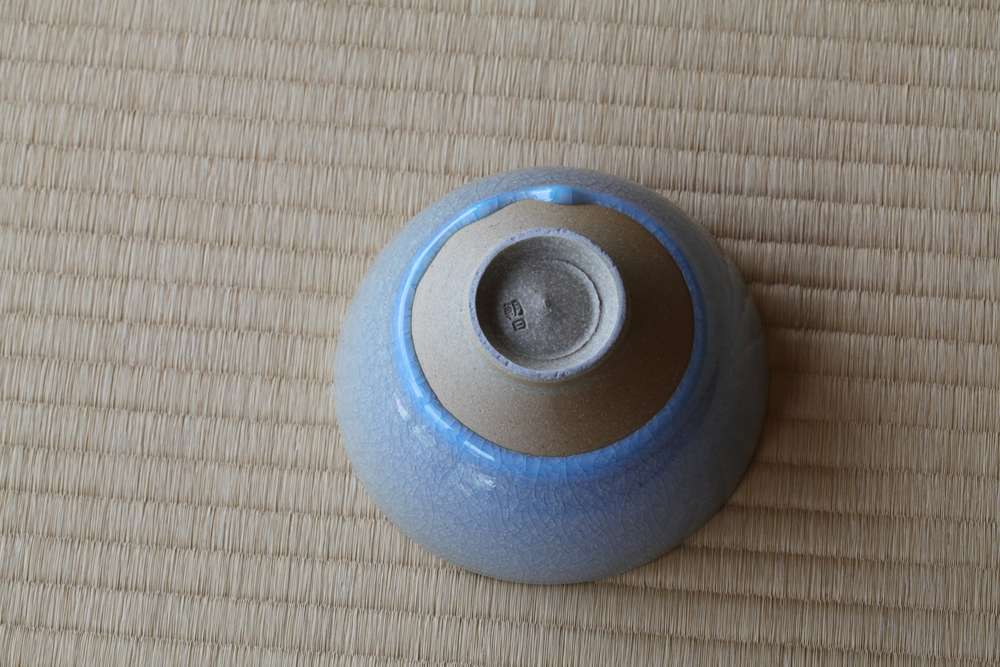 茶盌 玄窯月白釉 朝日窯工房作