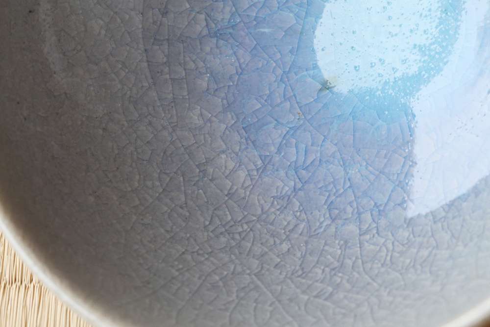 茶盌 玄窯月白釉 朝日窯工房作