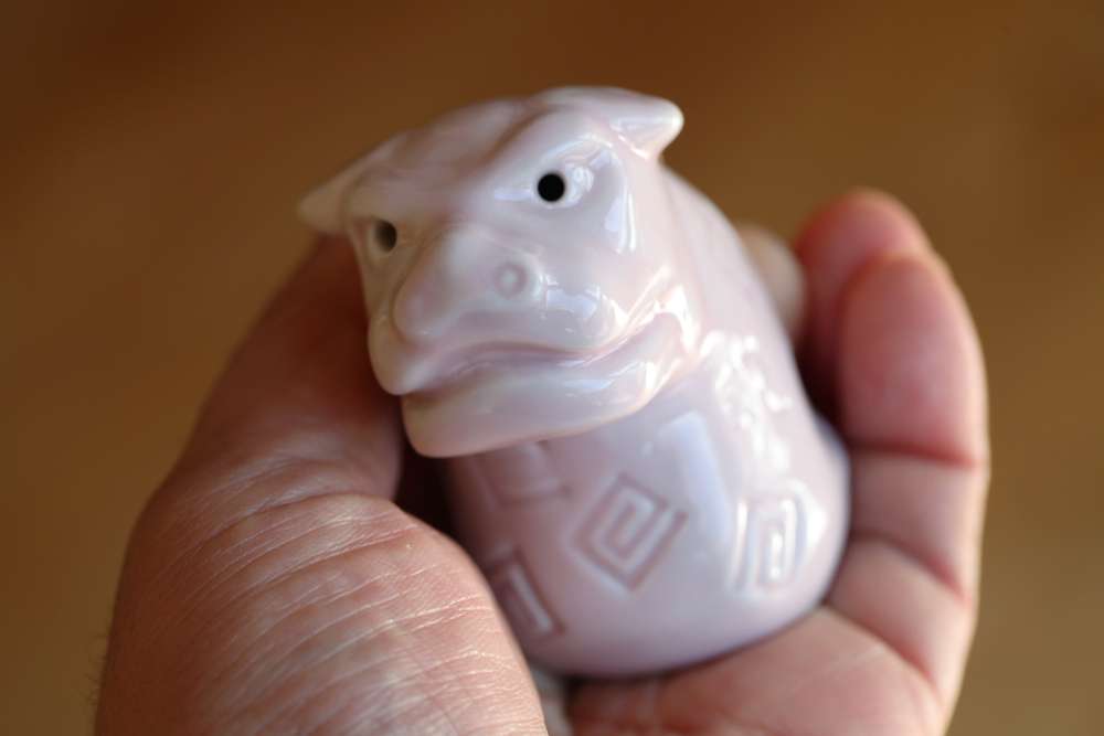 朝日焼の獅子舞 卯柄