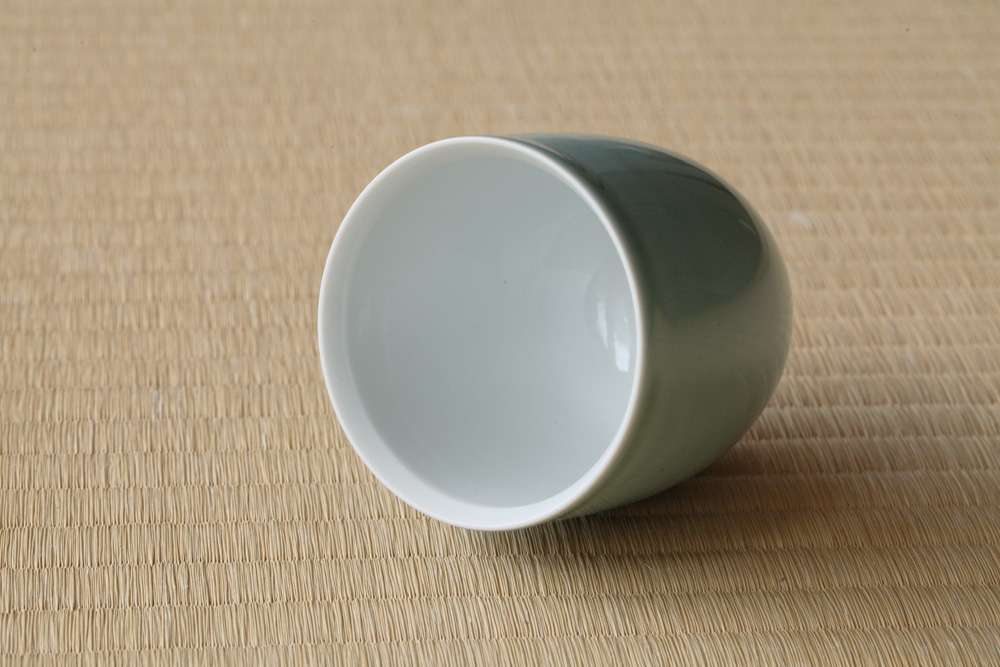 湯呑 青磁 朝日窯工房作