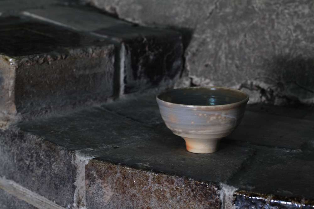 茶盌 鹿背 十六世豊斎作