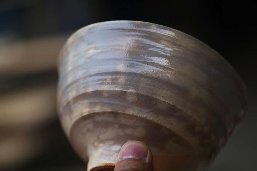 茶盌 鹿背 十六世豊斎作