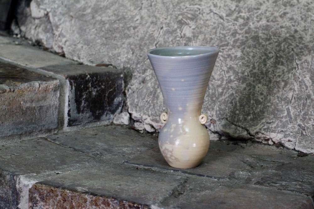 花入 鹿背 十六世豊斎作