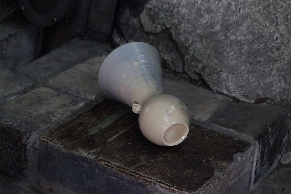 花入 鹿背 十六世豊斎作