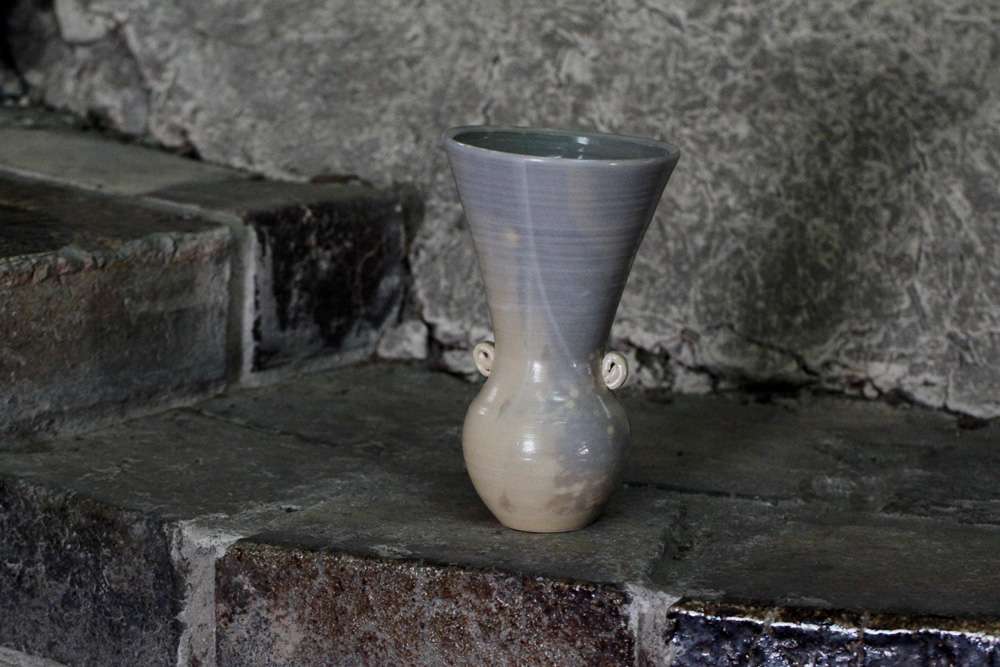 花入 鹿背 十六世豊斎作