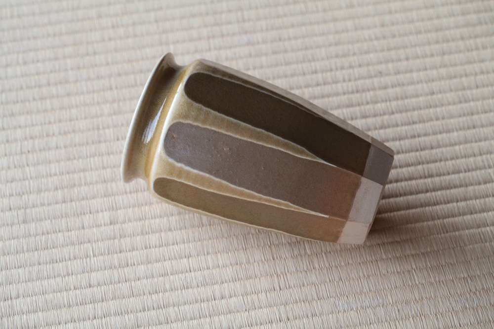 花入 松灰釉  M 朝日窯工房作