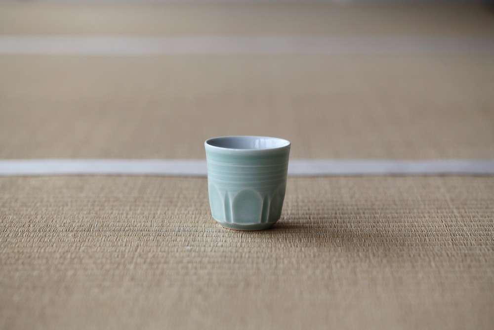 碗 面取 青磁 朝日窯工房作