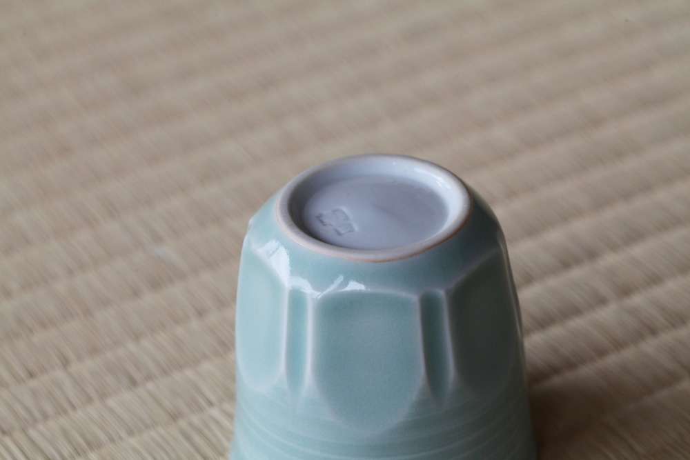 碗 面取 青磁 朝日窯工房作