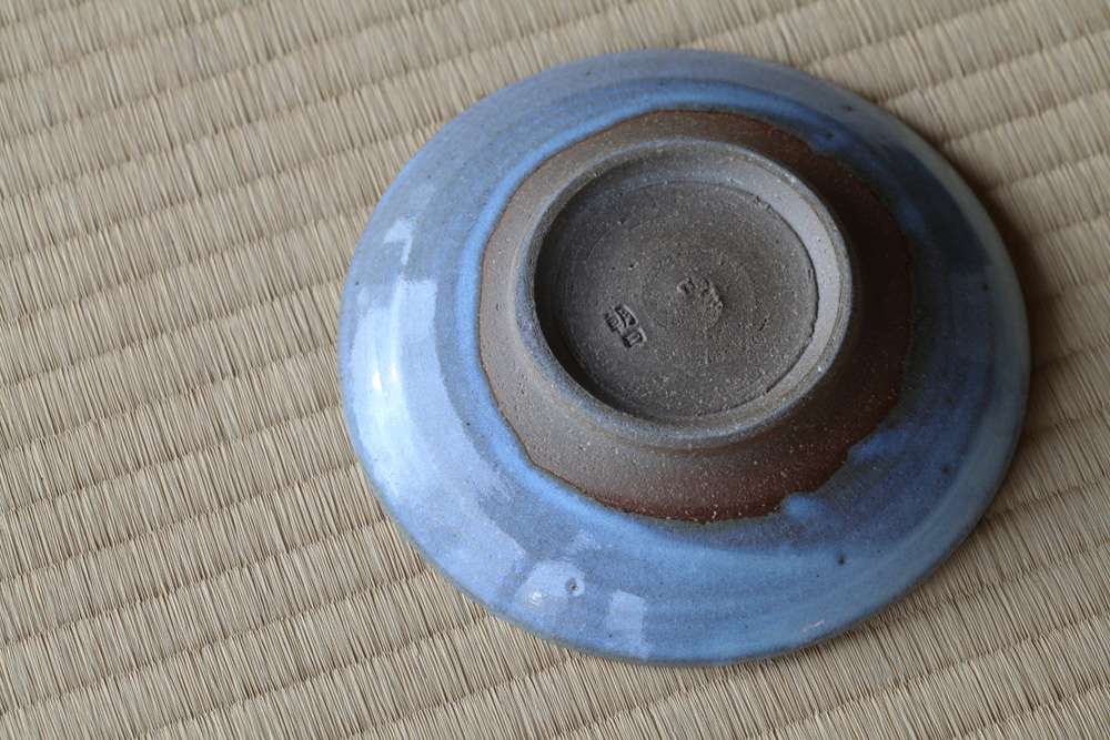 銘々皿 月白釉 Φ15cm 朝日窯工房作