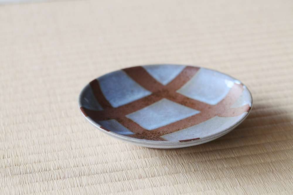 銘々皿 月白釉 Φ15cm 朝日窯工房作