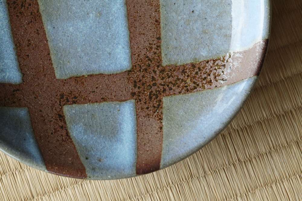 銘々皿 月白釉 Φ15cm 朝日窯工房作