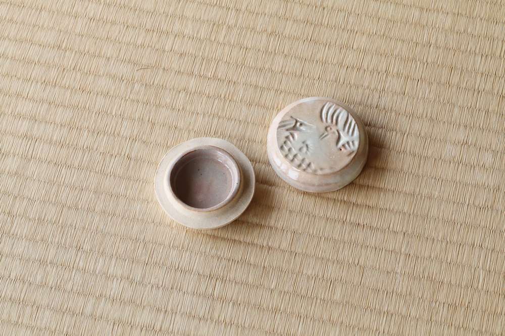 香盒 龍と鳳凰 燔師　十六世豊斎作